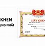 Giấy Khen Học Sinh Xuất Sắc Cấp 3